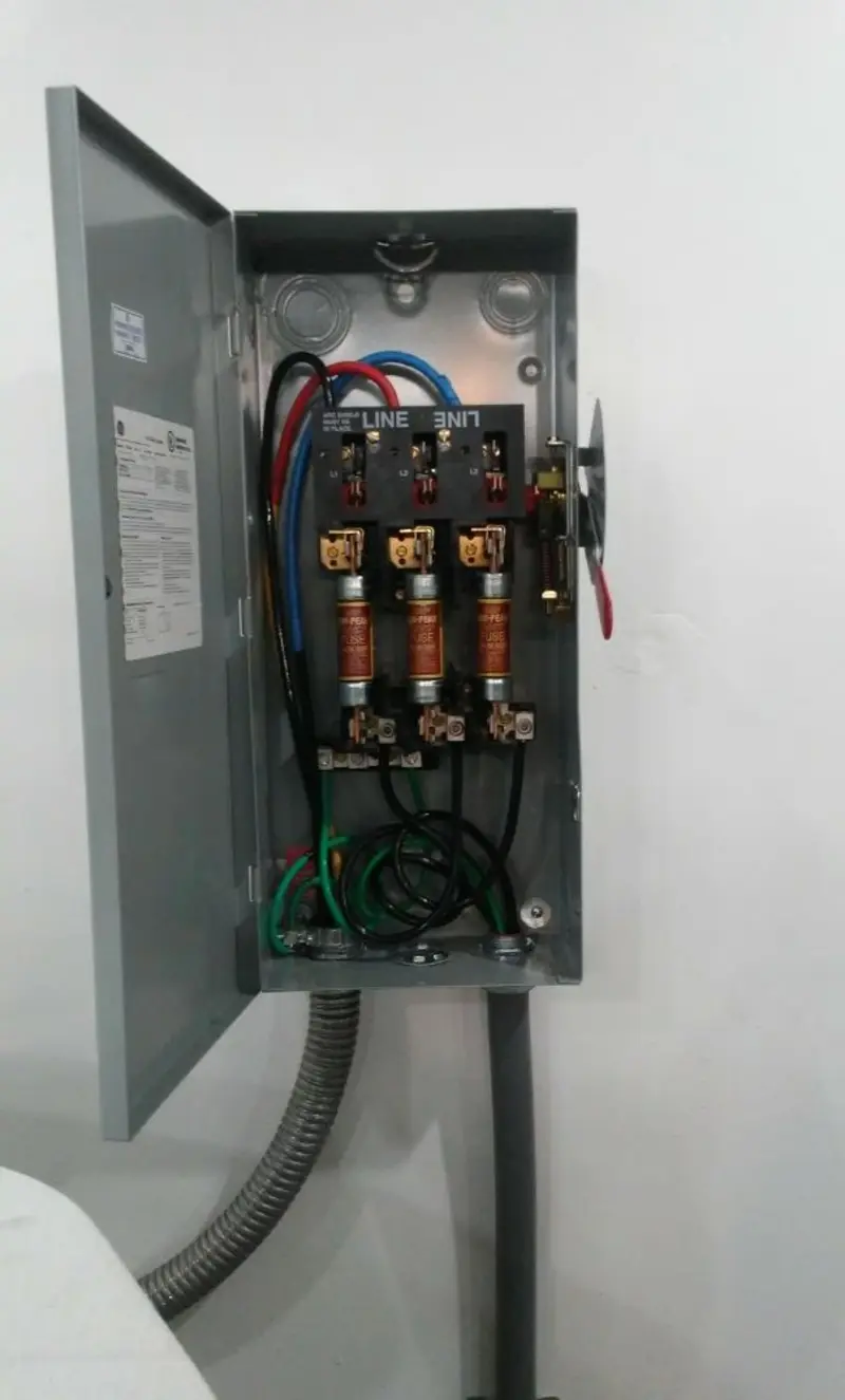 Three-phase disconnect switch installed for Electrical Wiring & Rewiring in Gleneagle