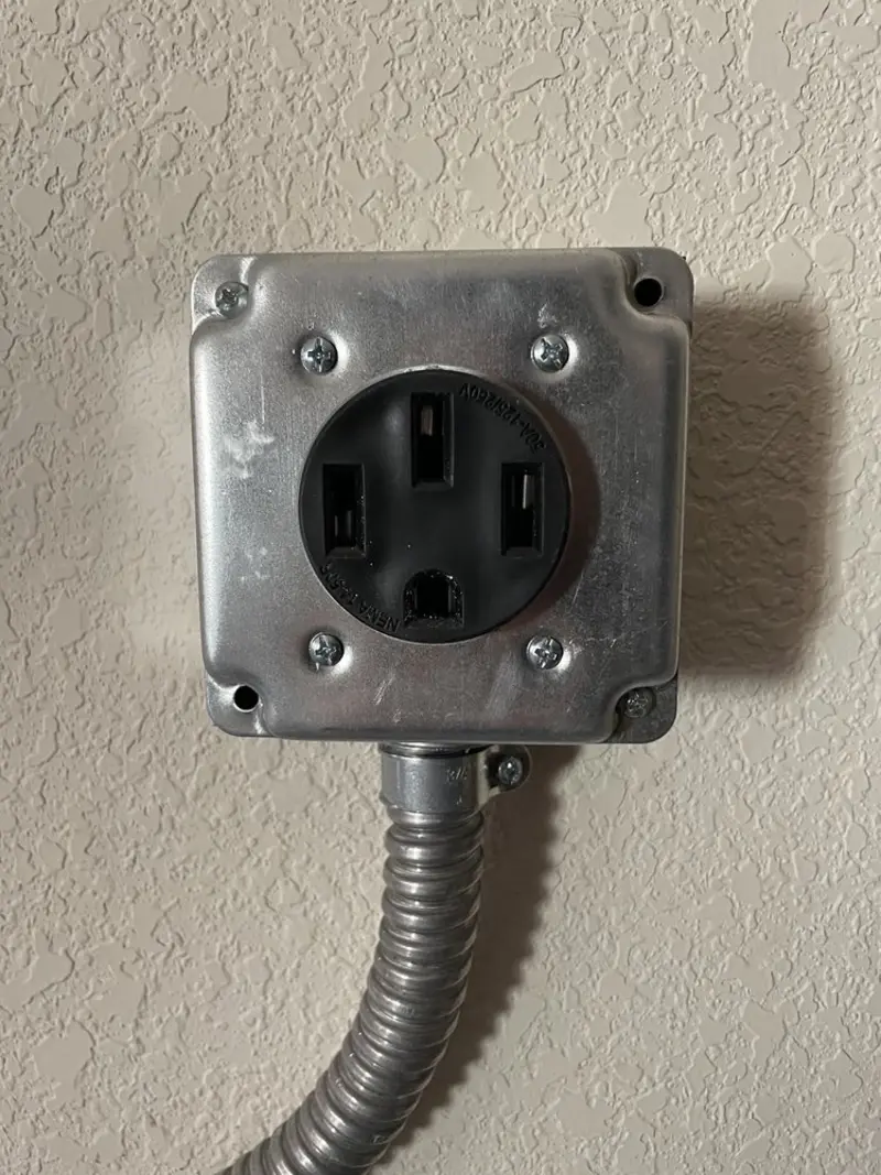 NEMA 14-50 outlet installed for Smart Home Electrical in Gleneagle
